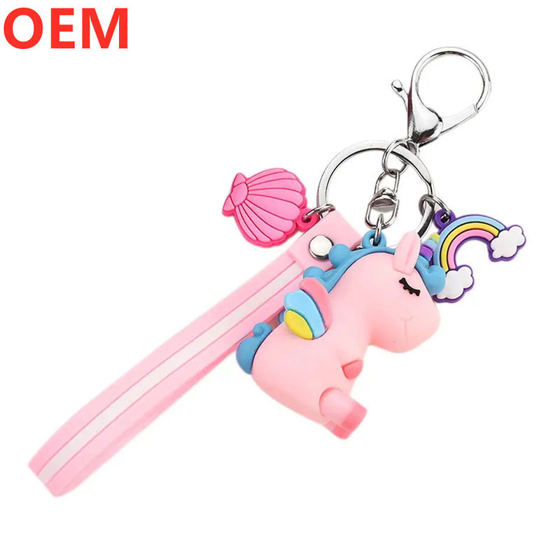 Custom 3d plástico criativo desenho animado Key Ring Keychain OEM fábrica atacado de plástico desenho animado Keychain