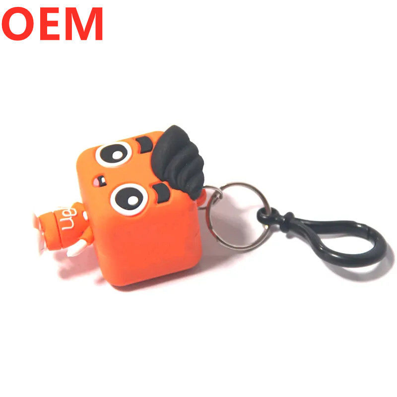 Custom 3d plástico criativo desenho animado Key Ring Keychain OEM fábrica atacado de plástico desenho animado Keychain