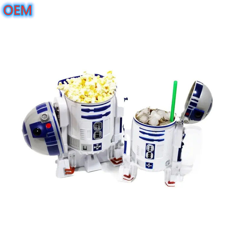 Fabrica Custom Reutilizável Plastic Popcorn Container Bucket OEM Design 3d Popcorn Bucket
