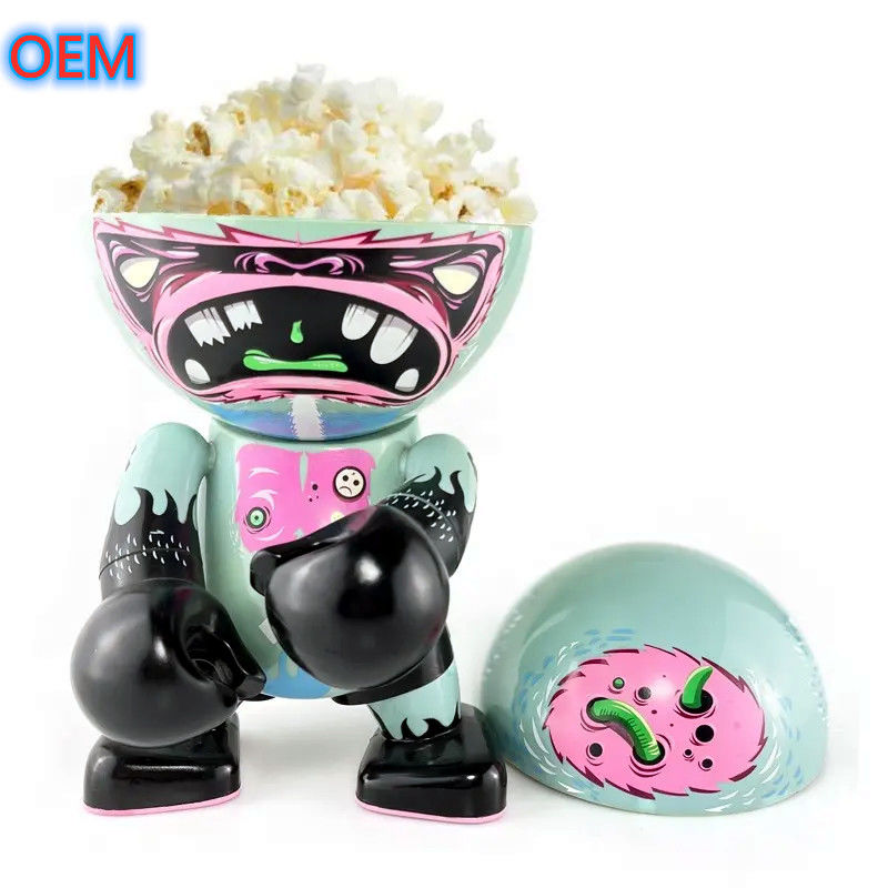 Cartoon Popcorn Bucket Personalização, Design OEM de alta qualidade de plástico Popcorn Bucket