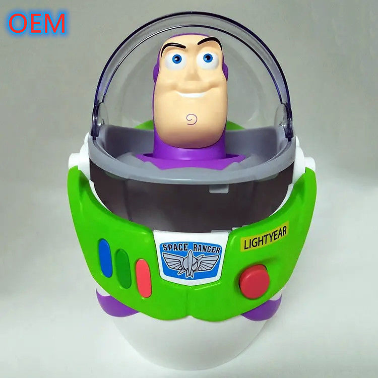Cartoon 3d baldes de pipoca reutilizáveis Personalização Design OEM Recipiente de plástico Baldes de pipoca