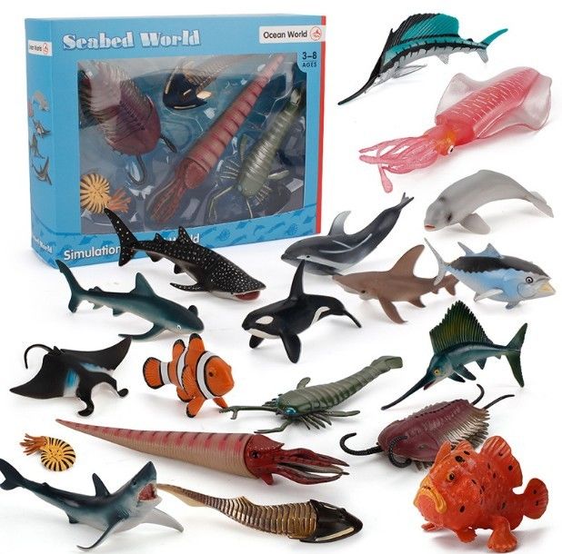 OEM fábrica personalizada Simulação Vida marinha Animais Kit de Modelo de Ação Figuras Miniatura Educação