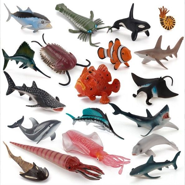 OEM fábrica personalizada Simulação Vida marinha Animais Kit de Modelo de Ação Figuras Miniatura Educação