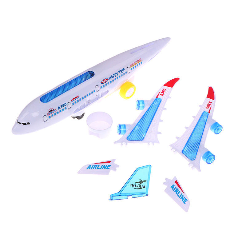 Montaria DIY Airbus Avião Autopilot Flash Som Musical Iluminação Brinquedos Avião Elétrico Brinquedo Para Crianças Crianças