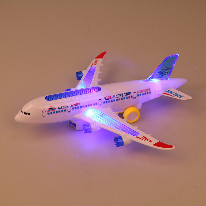 Montaria DIY Airbus Avião Autopilot Flash Som Musical Iluminação Brinquedos Avião Elétrico Brinquedo Para Crianças Crianças