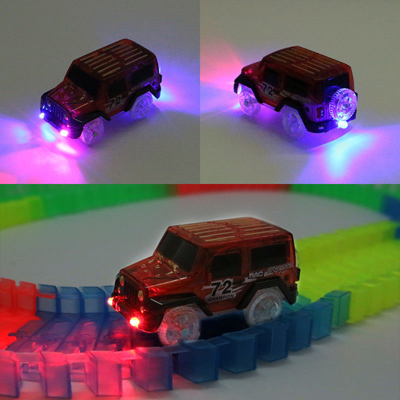 Carros de luzes LED personalizados Brinquedos com luzes piscantes Carros de brinquedos DIY