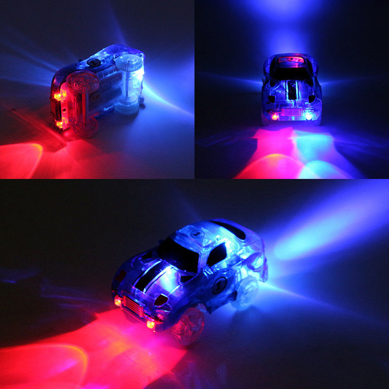 Carros de luzes LED personalizados Brinquedos com luzes piscantes Carros de brinquedos DIY
