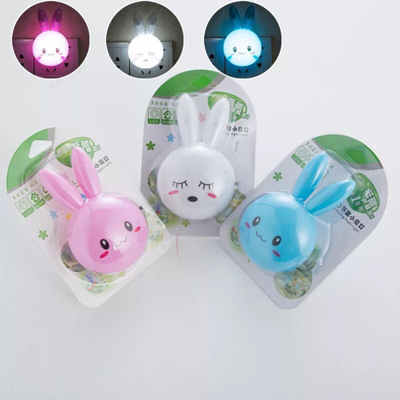 Produtor de brinquedos personalizado LED Rabbit Night Lamp Switch ON/OFF Wall Light Lâmpada de cama