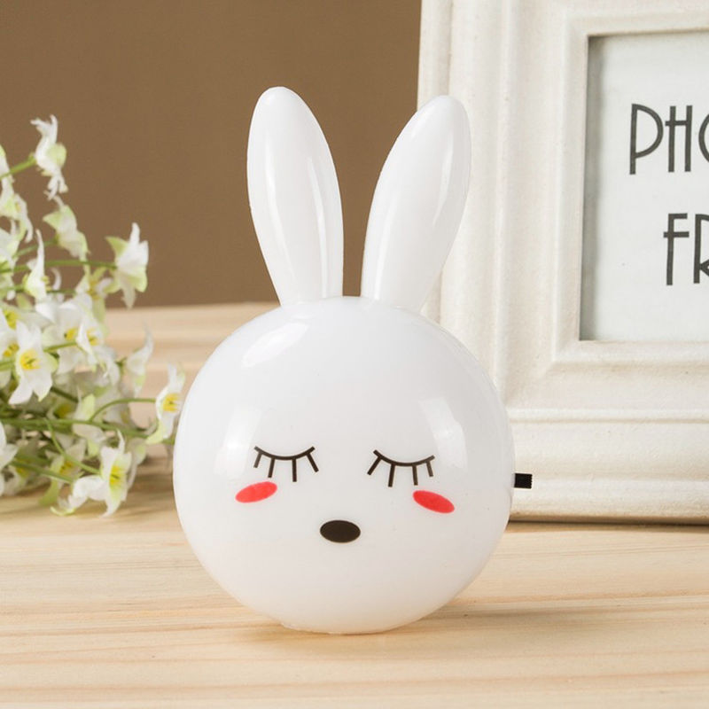 Produtor de brinquedos personalizado LED Rabbit Night Lamp Switch ON/OFF Wall Light Lâmpada de cama