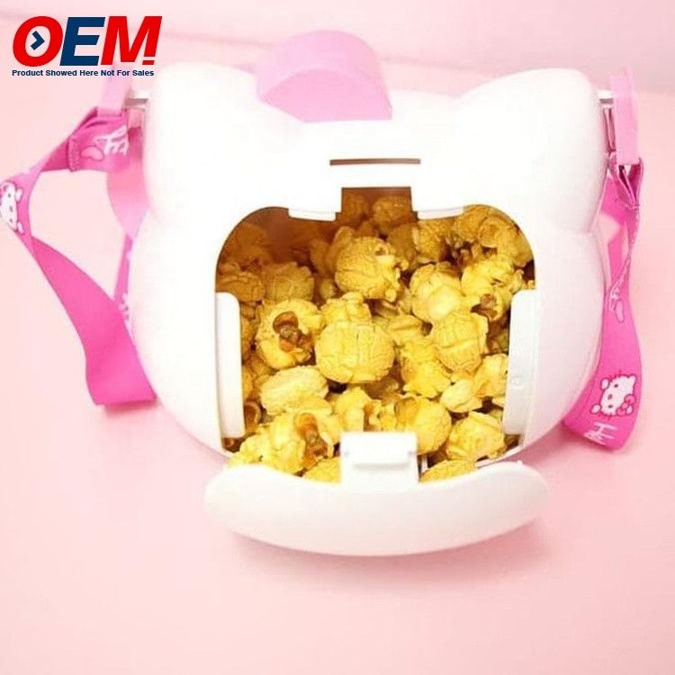 Alturas personalizadas de qualidade bonita plástico 3D figura brinquedo Popcorn balde para o Natal