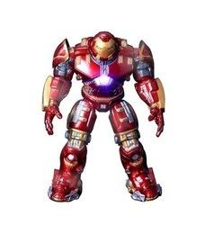 Homem herói personalizado junta bonecas móveis marca com luz LED PVC brinquedo de figura de ação