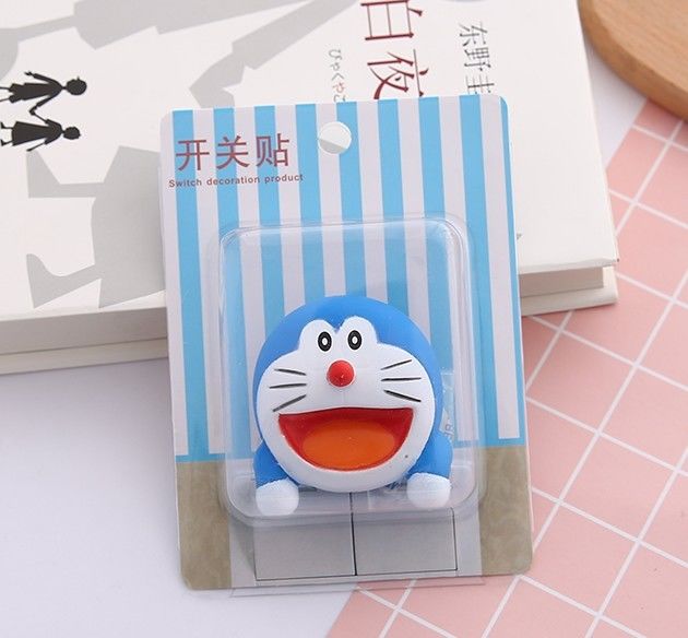 Kt Cat Cartoon Switch Cover Room Decor 3D On-Off Switch Adesivo Switch Outlet Wall Adesivo