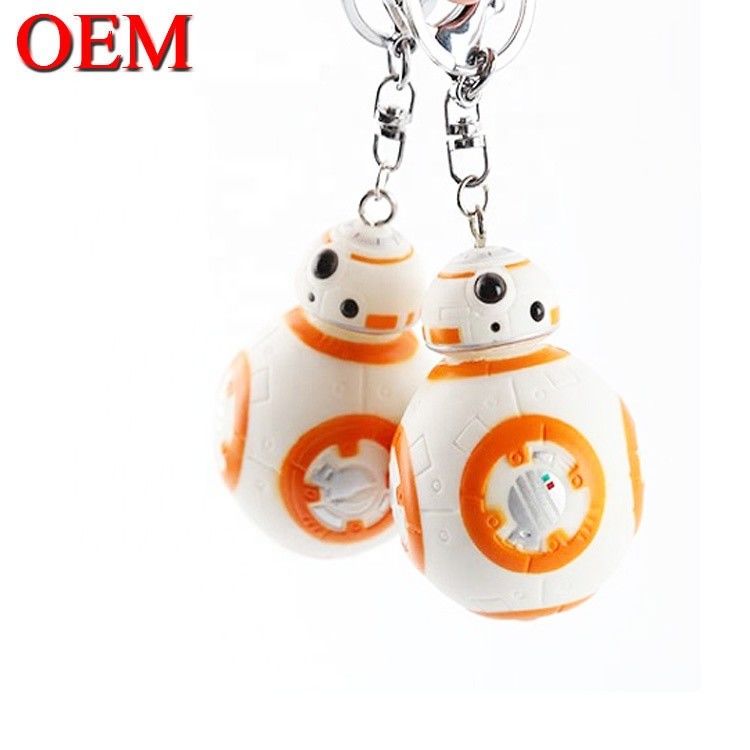 brinquedo de vinil personalizado fazer 3D LED Cartoon Keychain Acessórios Chave de plástico para sacos