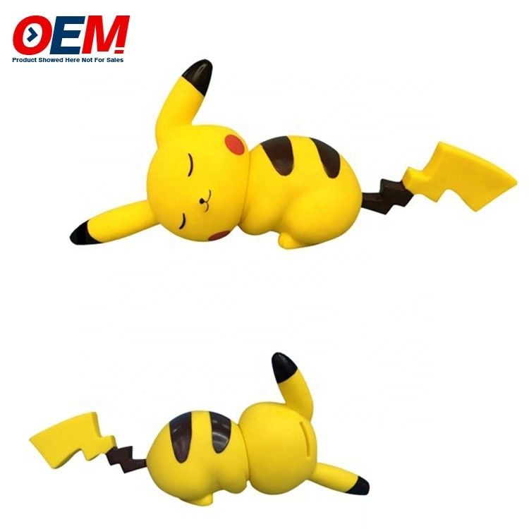 Fábrica OEM fazer Cartoons Banco de Moedas de Plástico PVC Pika Com Fechadura Chave Piggy Banco de Plástico