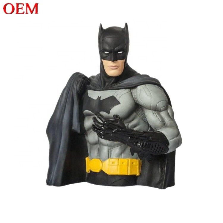 Produtor de brinquedos personalizados 3D Bat-Man Toy caixa de dinheiro figuras figurino de plástico