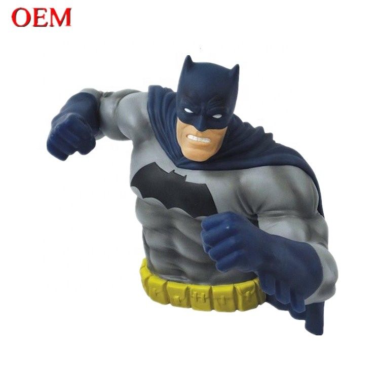 Produtor de brinquedos personalizados 3D Bat-Man Toy caixa de dinheiro figuras figurino de plástico