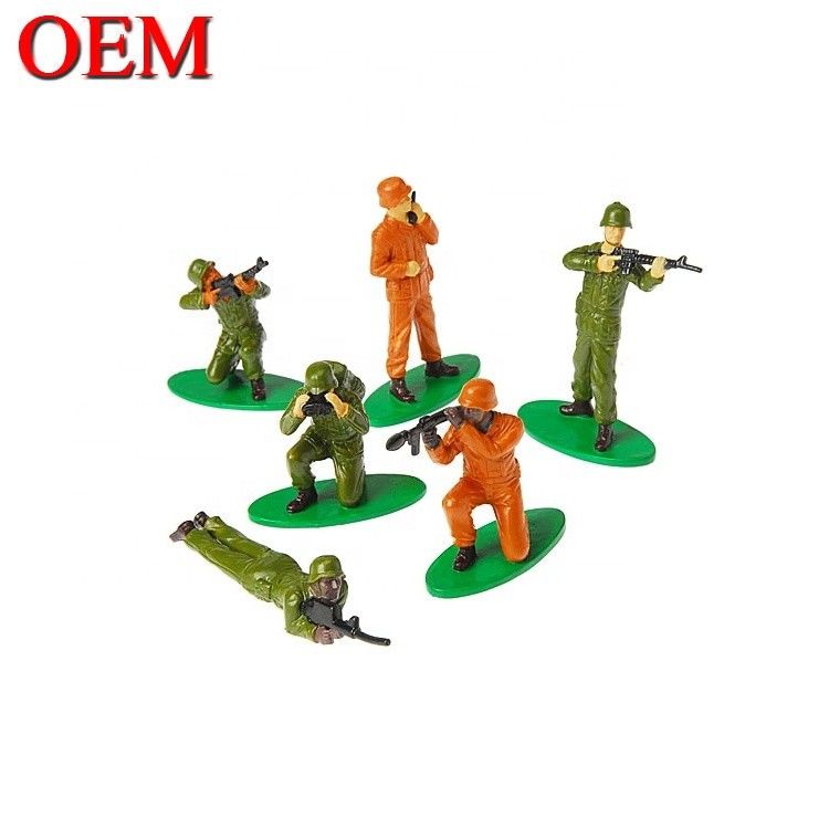 Fornecedores personalizados Pequenas figuras de brinquedo de plástico Soldados em miniatura Exército Militar Set de figuras de brinquedo do exército Soldados