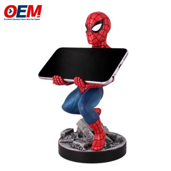 Spidman porta-telefone feito escritório escritório casa brinquedo de escritório OEM PVC porta-telefone figura