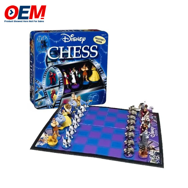 Conjunto de xadrez de personagens de plástico de PVC personalizado Figurinas de xadrez OEM Conjunto de tabuleiro de xadrez Faça brinquedo de xadrez engraçado