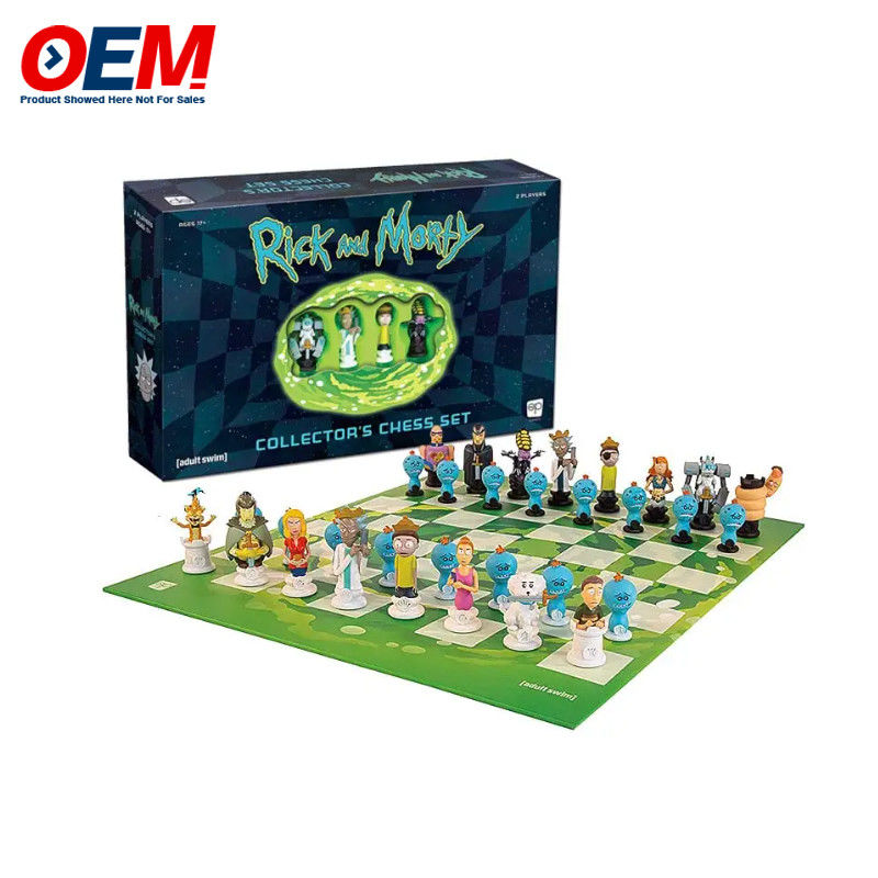 Brinquedos de mesa personalizados de plástico para personagens de risco/ xadrez/ educacional/ negócios/ bebida/ jogo de tabuleiro com caixa