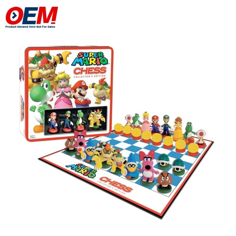 Plastico personalizado filme decorativo heróis figura de personagem jogo de xadrez feito desenho animado