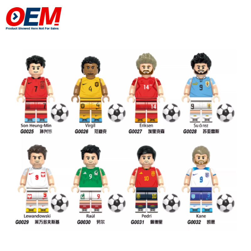 CustomG0104 XT1003 Novo Jogador de Futebol Famous Neymar Messi Ronaldo Suarez Personagem Mini Bloco Figura Brinquedo de Plástico