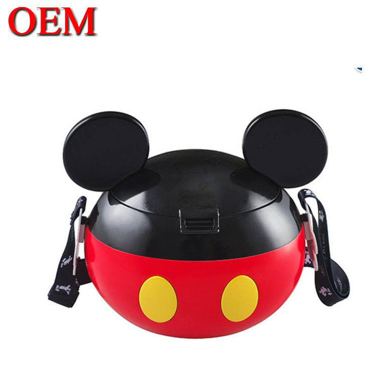 Personagem de desenho animado Personagem de desenho animado de plástico em forma de leão Containers de pipoca com tampa para coleção