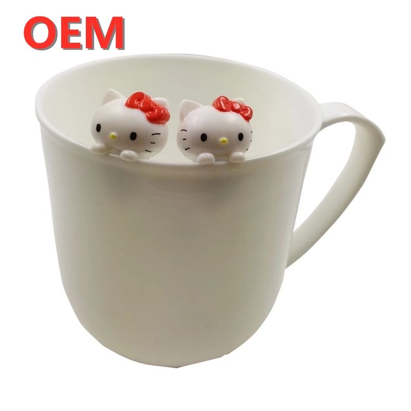 Fabricante de brinquedos personalizados de figura OEM personalizado gato gato Mini Cup Cartoon Figure Toys personalizado seu próprio brinquedo de design