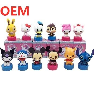 OEM Personalizado Mini Stamper Cartoon Toy 3d Figure Stamper Self-inking Stamp plástico brinquedo infantil material ecológico 5000PCS