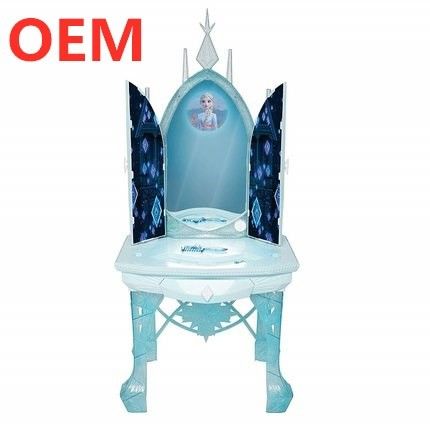Fábrica OEM personalizado Música Luz Funções Plástico Bela Princesa Criança Dressing Toy Table