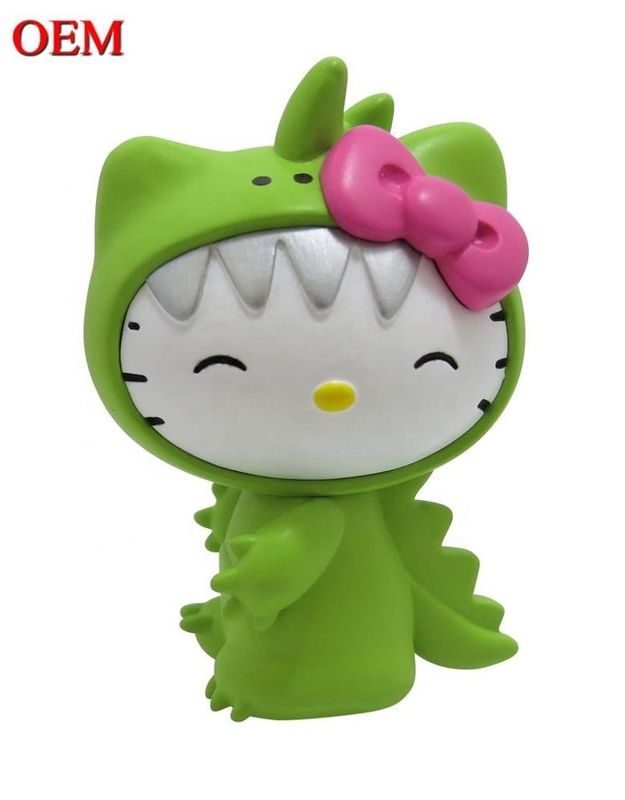 Custom OEM Feito PVC Mini plástico Cartoon Kitty gato brinquedo para criança fabricante
