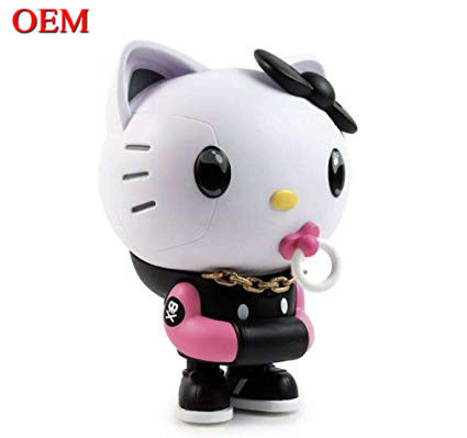 Custom OEM Feito PVC Mini plástico Cartoon Kitty gato brinquedo para criança fabricante