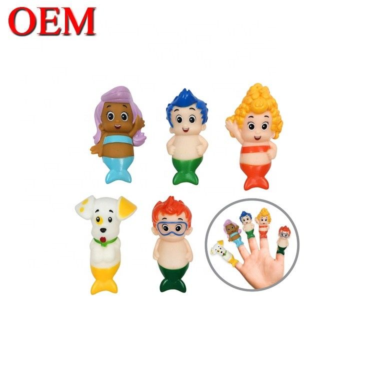 Figura de plástico 3D Finger Puppet Toys OEM Hand Play Toy For Kid Figura de plástico personalizada