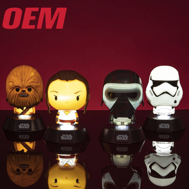 Lâmpada de brinquedos personalizados de LED de iluminação Ome personagem de filme de brinquedos de lâmpada Fazer plástico crianças de brinquedos luz com música e som