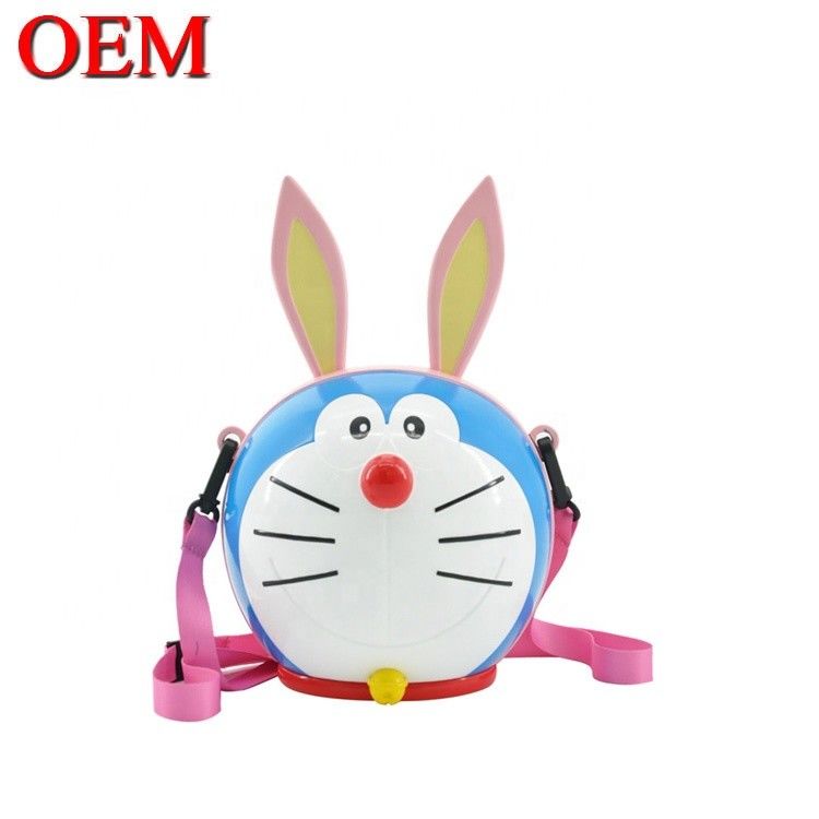 Custom Cute Plastic Cartoon Role 3D Popcorn Bucket Container de comida OEM para o Natal