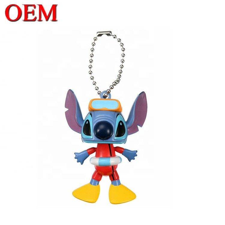 Fornecedor personalizado Figura de PVC Customize Key Holder OEM Cartoon Toy Keychain FAMA Factory