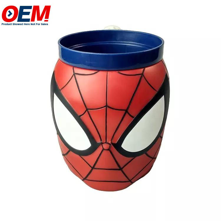 Plastic 3D Figural Popcorn Bucket Container em forma de Herói Capitão Personalidade Mug Fornecedor