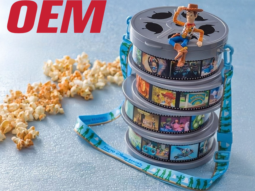 Custom Light Up Popcorn Bucket OEM Popcorn Plastic Bucket Fazer Caráter Popcorn Bucket