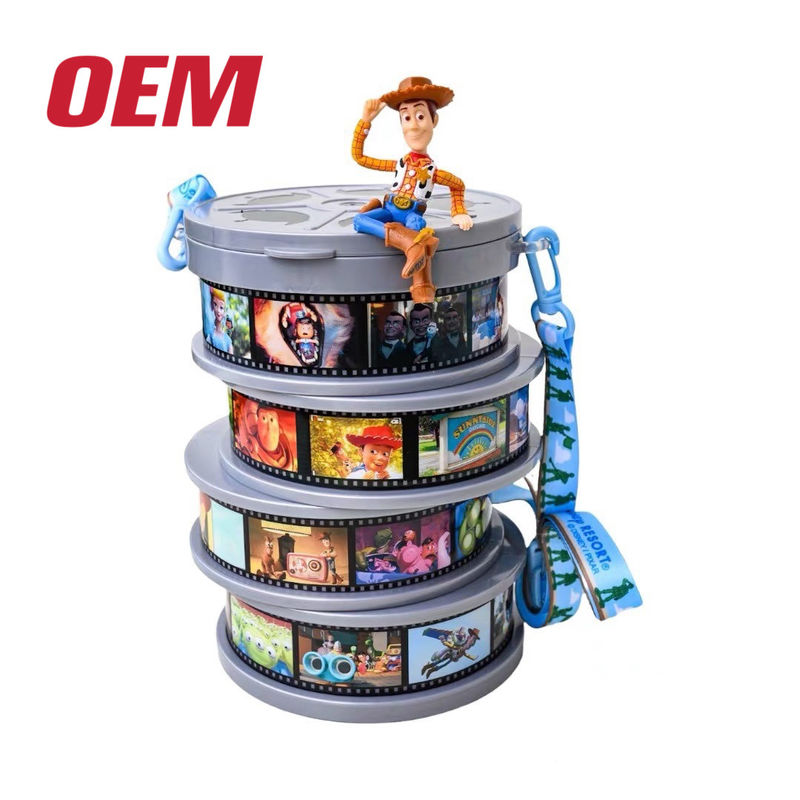 Balde de pipoca de filme personalizado Balde de plástico Faça o personagem Balde de pipoca pequeno