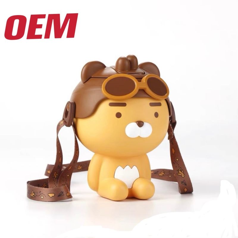 Copo de palha feito sob encomenda Cartoon Popcorn Bucket Carro Vazio Função de armazenamento Bucket