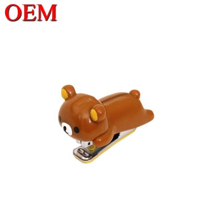 Pato de plástico em forma de desenho animado Stapler de escritório OEM brinquedo de plástico de animais Stapler escolar para estudantes