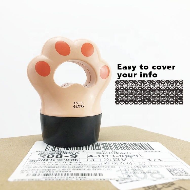 Made Protection Roller Stamper OEM Security Inking Stamp Roller Customized Refill Ink Roller With Cutter