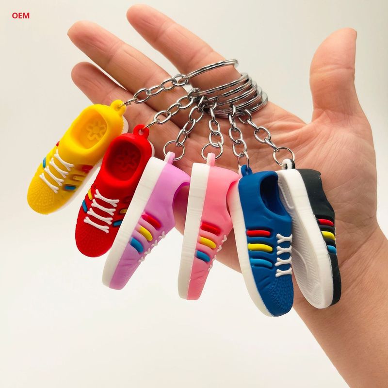 3D Mini Chaves Chave de Chave de Caráter Com Chave de Metal Chave de Chave de Figura de Plástico