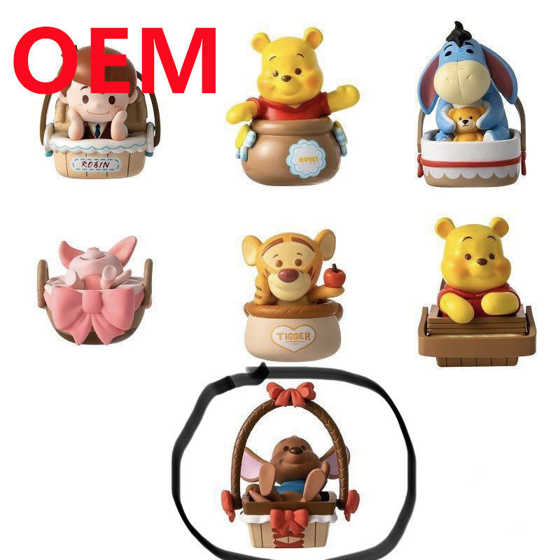 Personalizado 5cm de altura brinquedo de plástico feito de 7 desenhos bonecas de PVC OEM animais fofos para criança