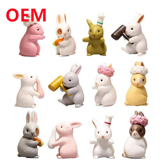 Brinquedos de animais engraçados personalizados feitos de 6 desenhos bonecas de PVC OEM material de PVC mini brinquedos