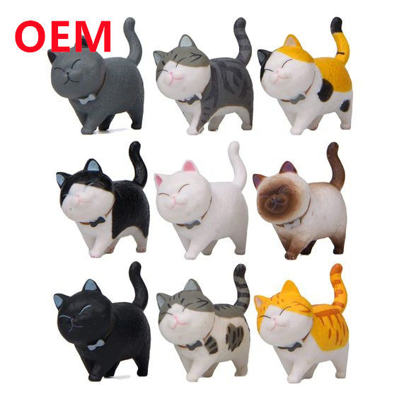 Brinquedos de animais engraçados personalizados feitos de 6 desenhos bonecas de PVC OEM material de PVC mini brinquedos