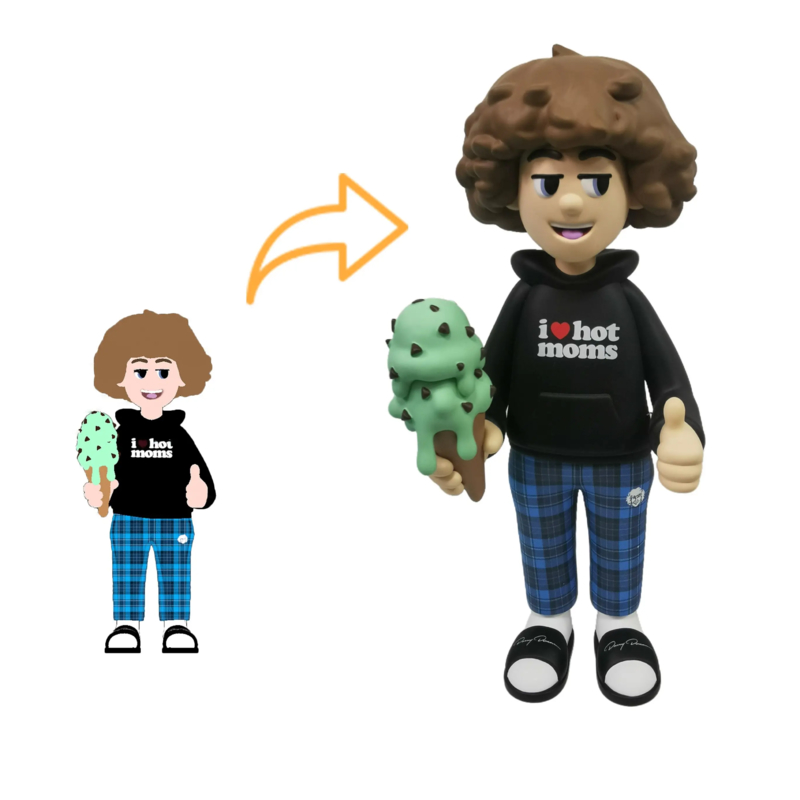 Figura de PVC de brinquedo de plástico personalizado com escultura digital 3D MOQ 5000PCS e tamanho personalizado