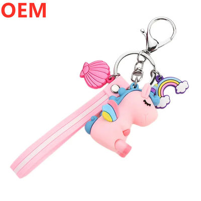 Custom 3d plástico criativo desenho animado Key Ring Keychain OEM fábrica atacado de plástico desenho animado Keychain