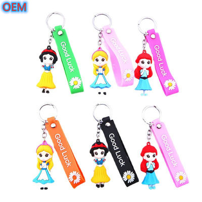 OEM Custom 3d Criativo plástico Cartoon Keychain fofinho PVC Keychain plástico