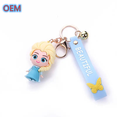 Cartoon Keychain Personalização Para Crianças OEM Design 3d PVC Keychain Plástico